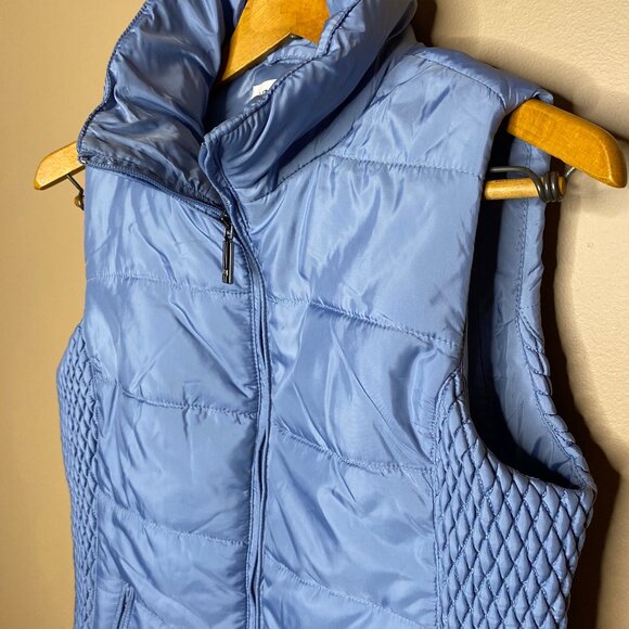 Bright Sky Blue Liz Claiborne Winter Weekend Puffer Vest - Picture 3 of 7